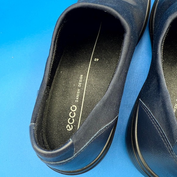 Ecco Soft 7 Wedge Soft Shoes Women's Size US 9 Blue Waterproof Slip On Round Toe - Picture 8 of 9